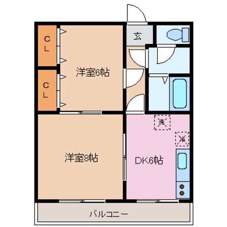 09中央コーポの物件間取画像